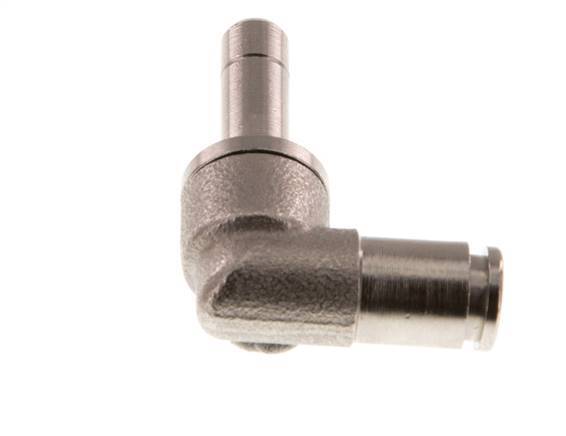 4mm x 6mm 90deg Elbow Push-in Fitting with Plug-in Brass NBR [2 Pieces]