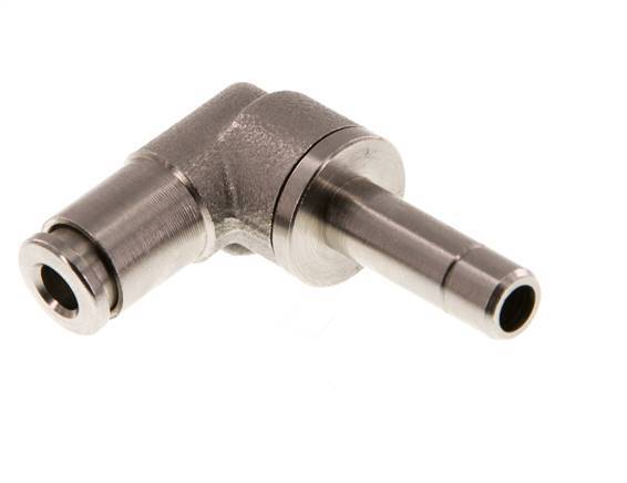 4mm x 6mm 90deg Elbow Push-in Fitting with Plug-in Brass NBR [2 Pieces]