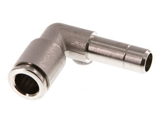 8mm x 8mm 90deg Elbow Push-in Fitting with Plug-in Brass NBR [2 Pieces]