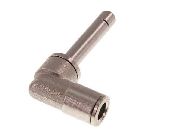 6mm x 6mm 90deg Elbow Push-in Fitting with Plug-in Brass NBR Long Sleeve