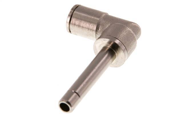 6mm x 6mm 90deg Elbow Push-in Fitting with Plug-in Brass NBR Long Sleeve