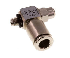 Flow Control Valve Meter-In Elbow 6 mm - M5 Brass Slotted Screw Banjo