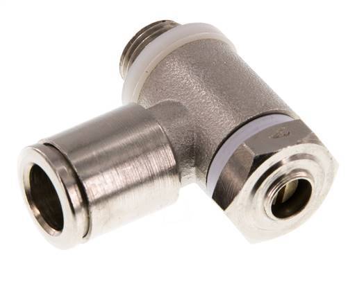 Flow Control Valve Meter-In Elbow 8 mm - G1/8'' Brass Slotted Screw Banjo