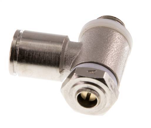 Flow Control Valve Meter-In Elbow 8 mm - G1/8'' Brass Slotted Screw Banjo