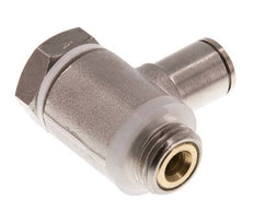 Flow Control Valve Meter-In Elbow 6 mm - G1/4'' Brass Slotted Screw Banjo