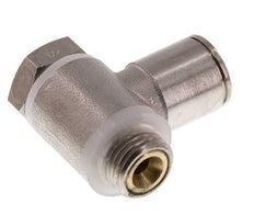 Flow Control Valve Meter-In Elbow 10 mm - G1/4'' Brass Slotted Screw Banjo