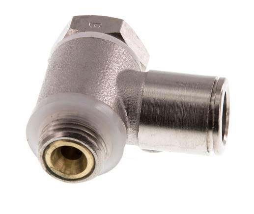 Flow Control Valve Meter-In Elbow 10 mm - G1/4'' Brass Slotted Screw Banjo