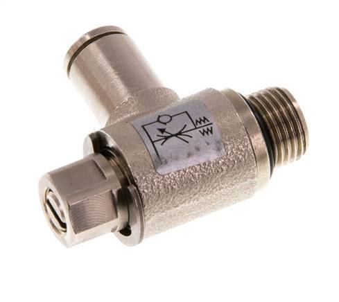 Flow Control Valve Meter-Out Elbow 4 mm - G1/8'' Brass Slotted Screw