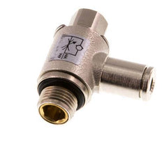 Flow Control Valve Meter-Out Elbow 4 mm - G1/8'' Brass Slotted Screw