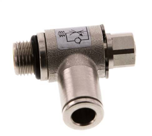 Flow Control Valve Meter-Out Elbow 6 mm - G1/8'' Brass Slotted Screw