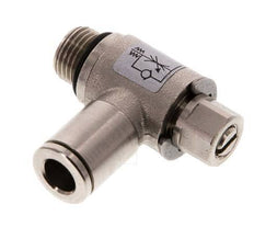 Flow Control Valve Meter-Out Elbow 6 mm - G1/8'' Brass Slotted Screw