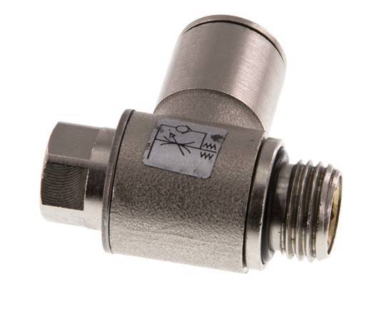 Flow Control Valve Meter-In Elbow 10 mm - G1/4'' Brass Slotted Screw