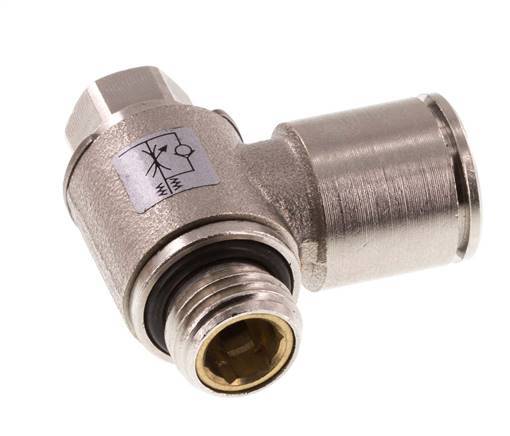 Flow Control Valve Meter-In Elbow 12 mm - G1/4'' Brass Slotted Screw