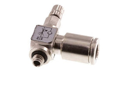 Flow Control Valve Meter-In Elbow 6 mm - M5 Brass Knurled Screw