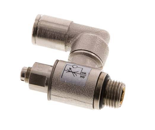 Flow Control Valve Meter-Out Rotatable 6 mm - G1/8'' Brass Slotted Screw