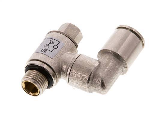Flow Control Valve Meter-Out Rotatable 8 mm - G1/8'' Brass Slotted Screw