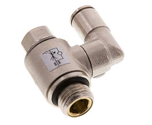 Flow Control Valve Meter-Out Rotatable 6 mm - G1/4'' Brass Slotted Screw
