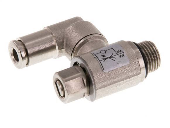 Flow Control Valve Meter-In Rotatable 4 mm - G1/8'' Brass Slotted Screw