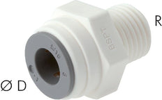 1/2'' x 3/8'' NPT Push-in Fitting with Male Threads POM EPDM [5 Pieces]