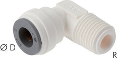 1/4'' x R1/4'' 90deg Elbow Push-in Fitting with Male Threads POM EPDM [10 Pieces]