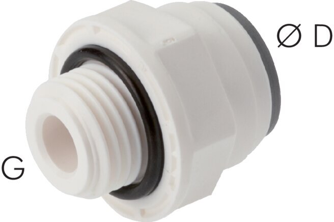 3/8'' x G1/4'' Push-in Fitting with Male Threads POM EPDM [5 Pieces]