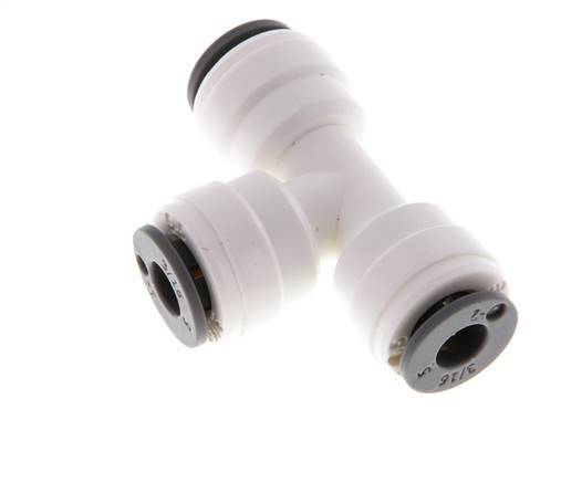 3/16'' Tee Push-in Fitting POM EPDM FDA [2 Pieces]