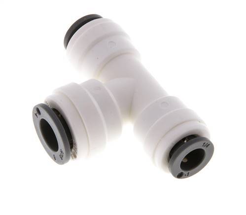 1/4'' x 5/16'' Tee Push-in Fitting POM EPDM FDA [2 Pieces]