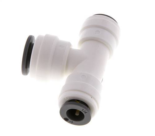 1/4'' x 5/16'' Tee Push-in Fitting POM EPDM FDA [2 Pieces]