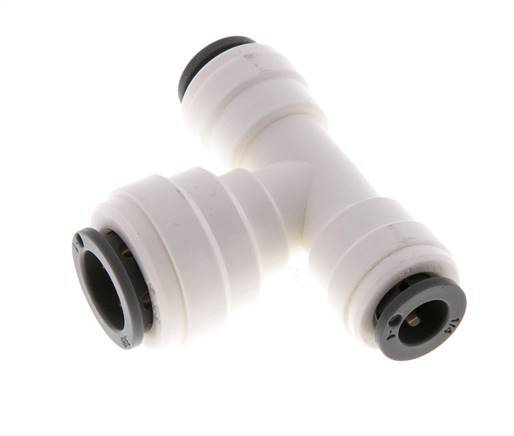 1/4'' x 3/8'' Tee Push-in Fitting POM EPDM FDA [2 Pieces]