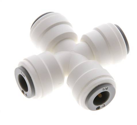 1/4'' Cross Push-in Fitting POM EPDM FDA [2 Pieces]
