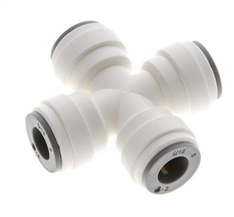 5/16'' Cross Push-in Fitting POM EPDM FDA [2 Pieces]