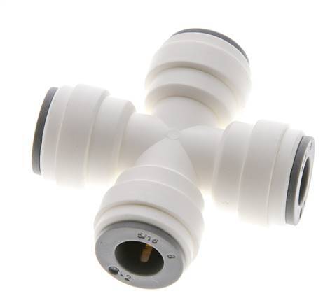 5/16'' Cross Push-in Fitting POM EPDM FDA [2 Pieces]