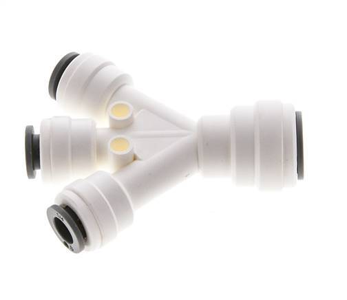 1/4'' x 3/8'' Double Y Push-in Fitting POM EPDM 3 Outlets [2 Pieces]