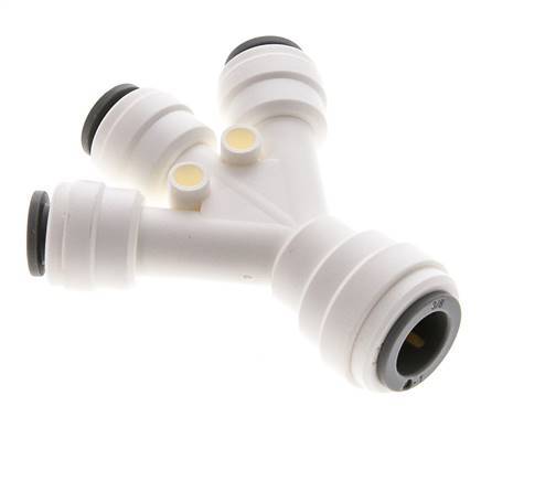 1/4'' x 3/8'' Double Y Push-in Fitting POM EPDM 3 Outlets [2 Pieces]