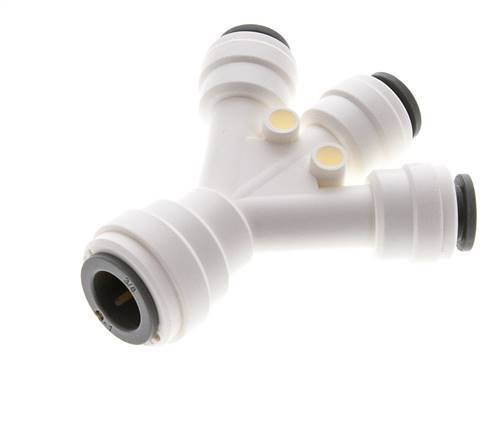 1/4'' x 3/8'' Double Y Push-in Fitting POM EPDM 3 Outlets [2 Pieces]