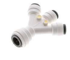 1/4'' x 3/8'' Double Y Push-in Fitting POM EPDM 3 Outlets [2 Pieces]