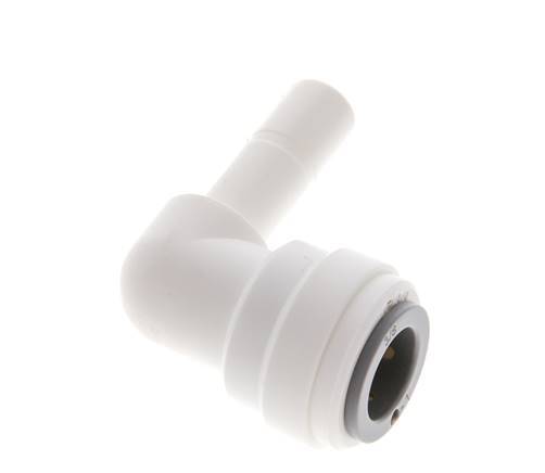 3/8'' x 5/16'' 90deg Elbow Push-in Fitting with Plug-in POM EPDM [5 Pieces]