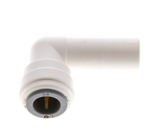 3/8'' x 1/2'' 90deg Elbow Push-in Fitting with Plug-in POM EPDM [5 Pieces]