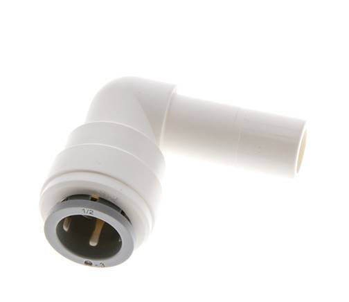 1/2'' x 1/2'' 90deg Elbow Push-in Fitting with Plug-in POM EPDM [5 Pieces]