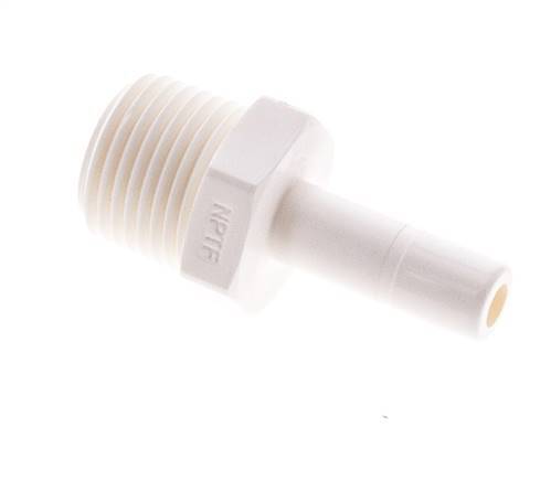 5/16'' x 3/8'' NPT Plug-in Fitting with Male Threads POM EPDM [10 Pieces]