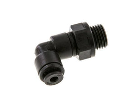 4mm x G1/4'' 90deg Elbow Push-in Fitting with Male Threads POM NBR Rotatable [2 Pieces]