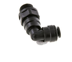 6mm x G1/4'' 90deg Elbow Push-in Fitting with Male Threads POM NBR Rotatable [2 Pieces]