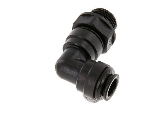 10mm x G3/8'' 90deg Elbow Push-in Fitting with Male Threads POM NBR Rotatable