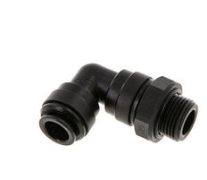 10mm x G3/8'' 90deg Elbow Push-in Fitting with Male Threads POM NBR Rotatable
