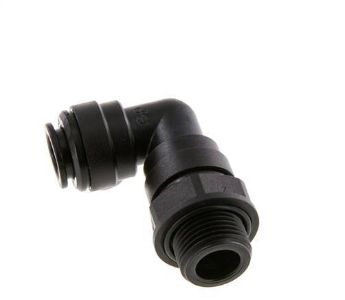 10mm x G3/8'' 90deg Elbow Push-in Fitting with Male Threads POM NBR Rotatable
