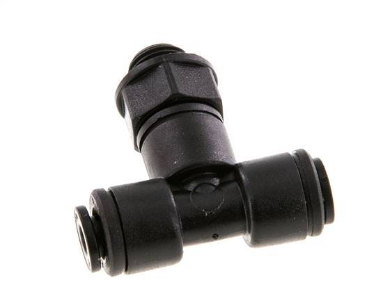 4mm x G1/8'' Inline Tee Push-in Fitting with Male Threads POM NBR FDA Rotatable [2 Pieces]