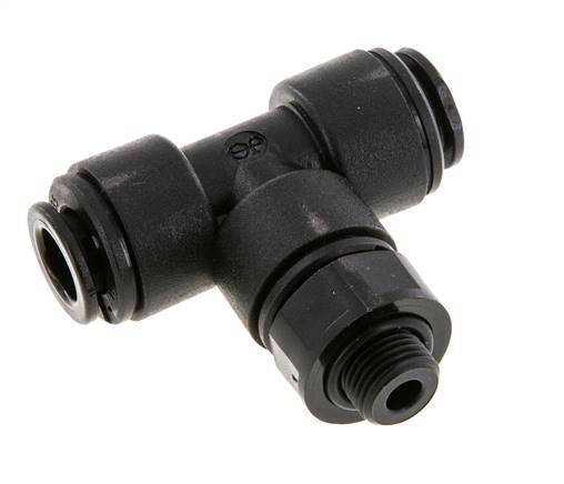 8mm x G1/8'' Inline Tee Push-in Fitting with Male Threads POM NBR FDA Rotatable