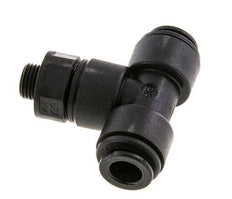 8mm x G1/8'' Inline Tee Push-in Fitting with Male Threads POM NBR FDA Rotatable