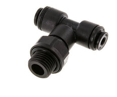 4mm x G1/4'' Inline Tee Push-in Fitting with Male Threads POM NBR FDA Rotatable