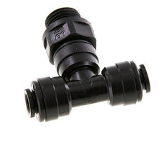6mm x G1/4'' Inline Tee Push-in Fitting with Male Threads POM NBR FDA Rotatable